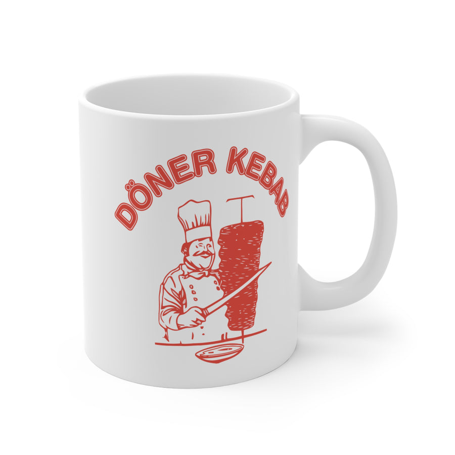 Doner Kebab Mug – Retro Chef Shawarma 11oz Coffee Cup