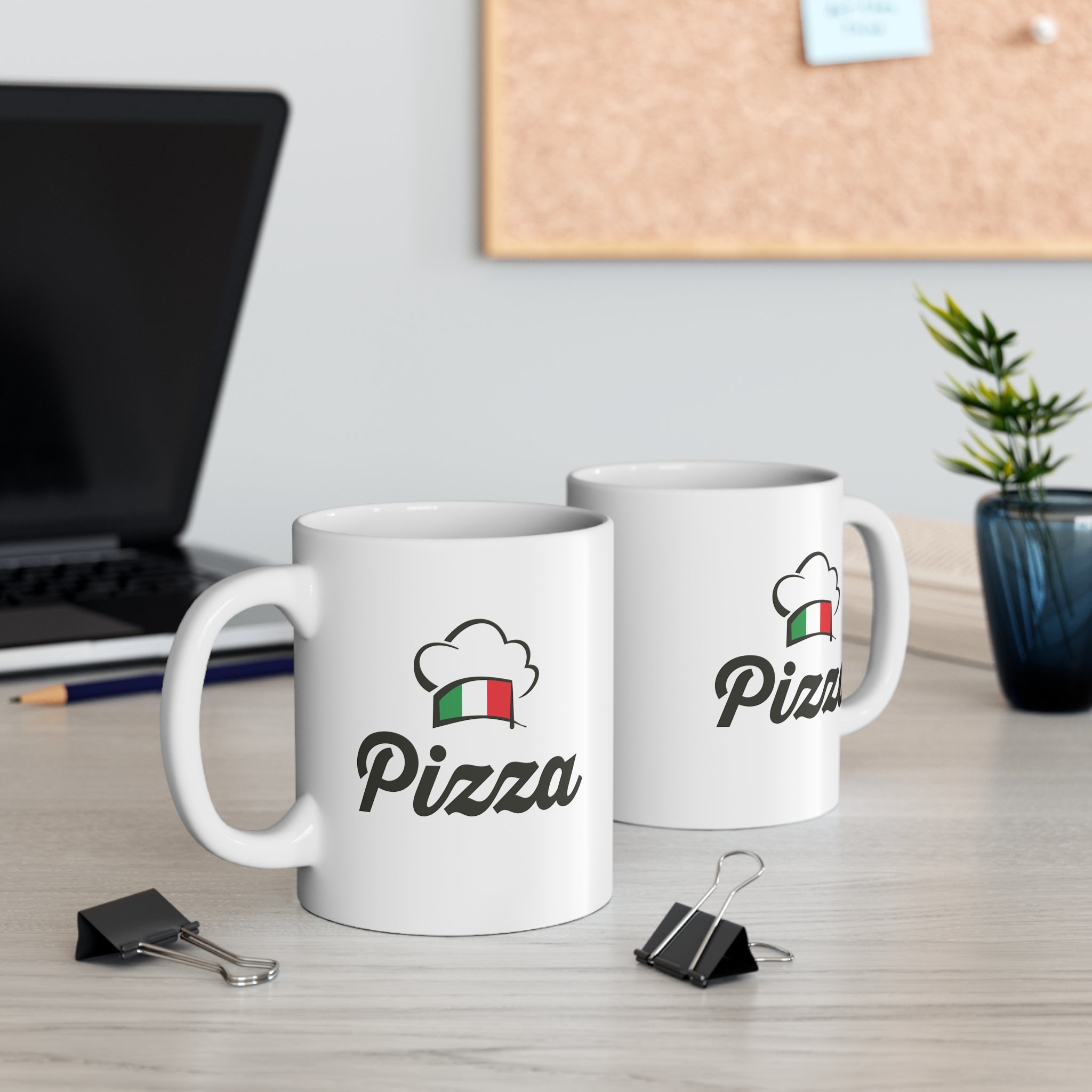 Pizza Mug - Italian Chef Hat Coffee Cup (11oz)