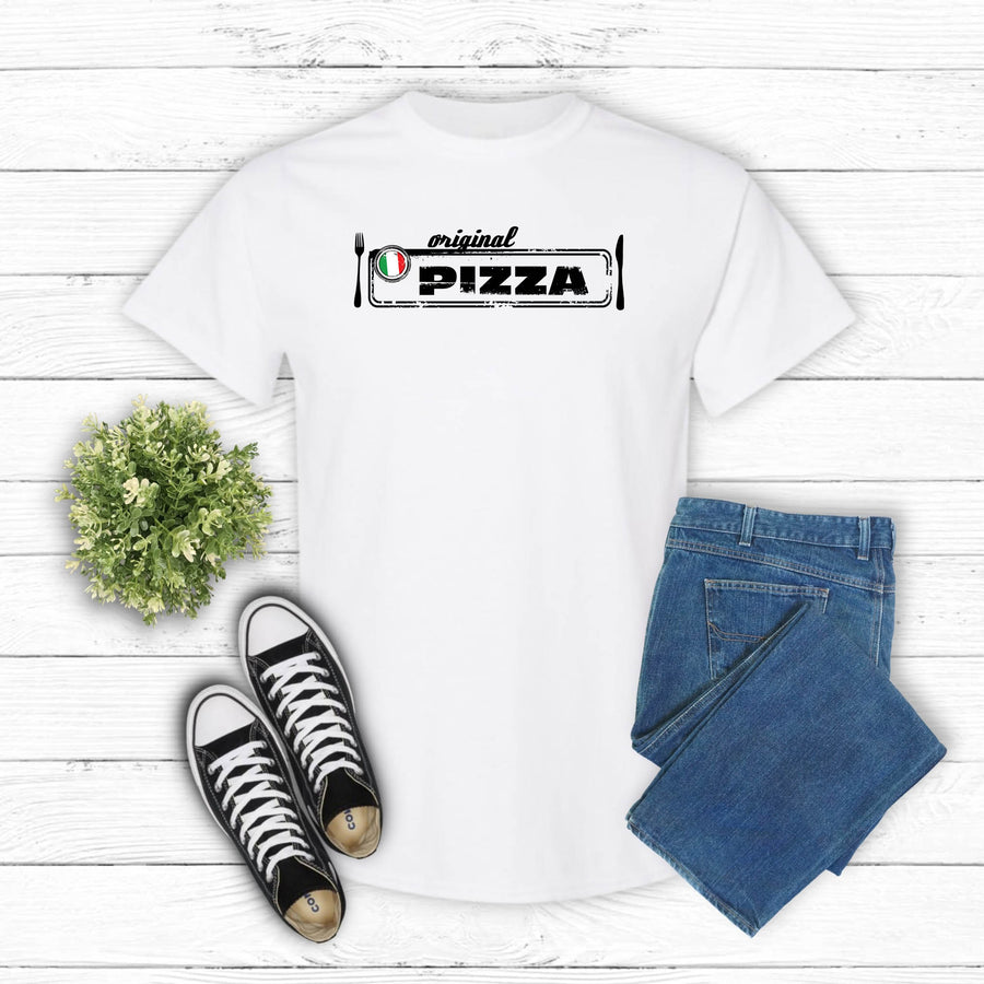 Original Pizza Tee — Retro Italian Pizza Logo T‑Shirt