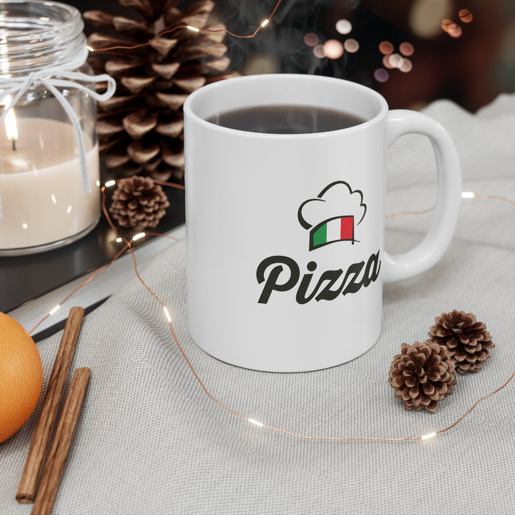 Pizza Mug - Italian Chef Hat Coffee Cup (11oz)