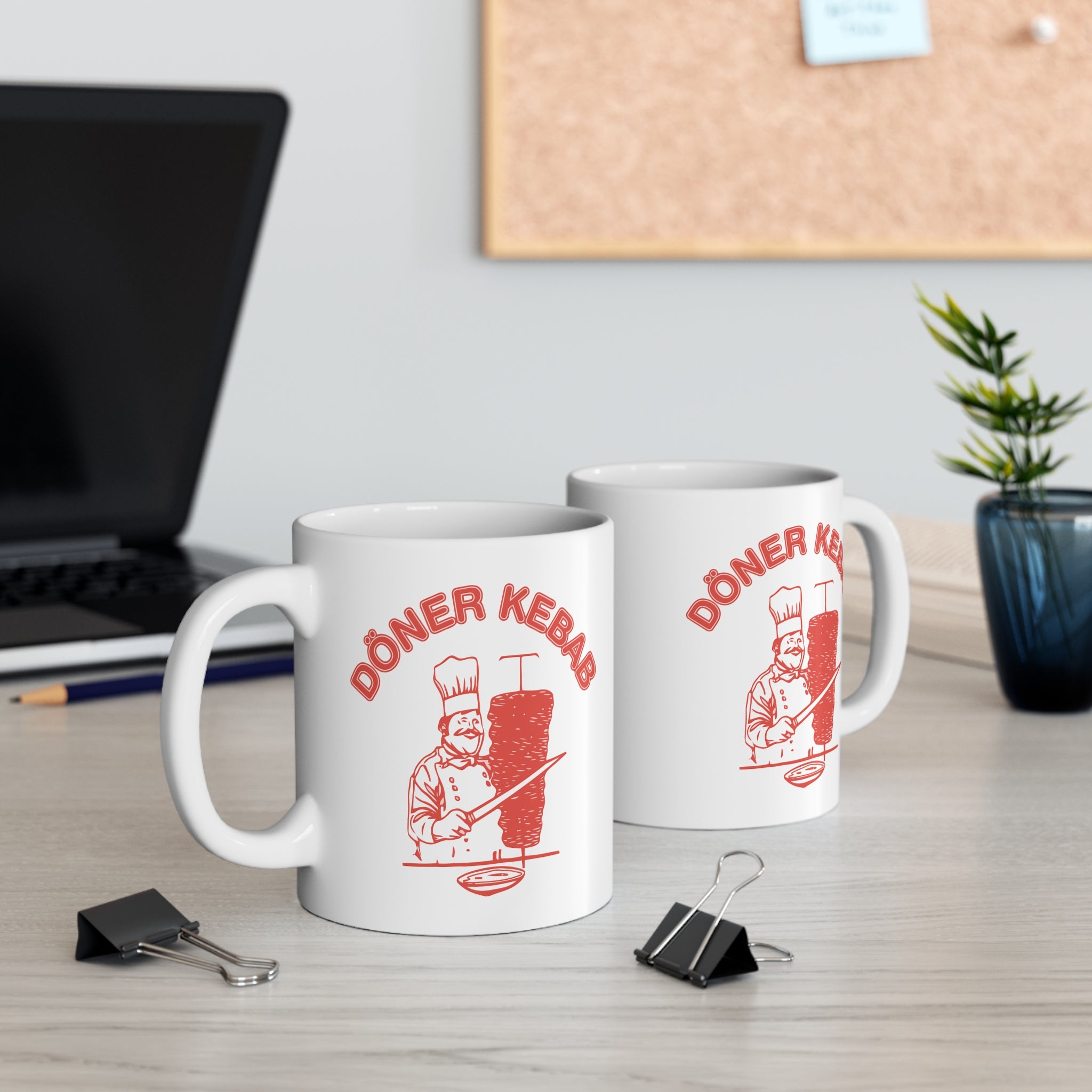 Doner Kebab Mug – Retro Chef Shawarma 11oz Coffee Cup