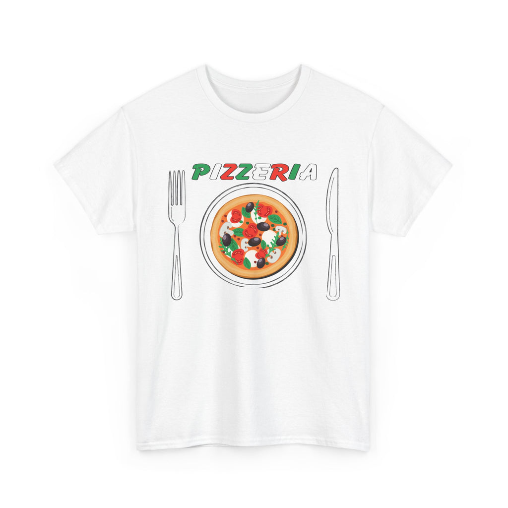 Pizzeria Plate Pizza T-Shirt — Vintage Italian Pizza Graphic Tee