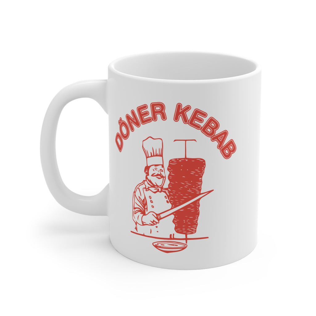 Doner Kebab Mug – Retro Chef Shawarma 11oz Coffee Cup