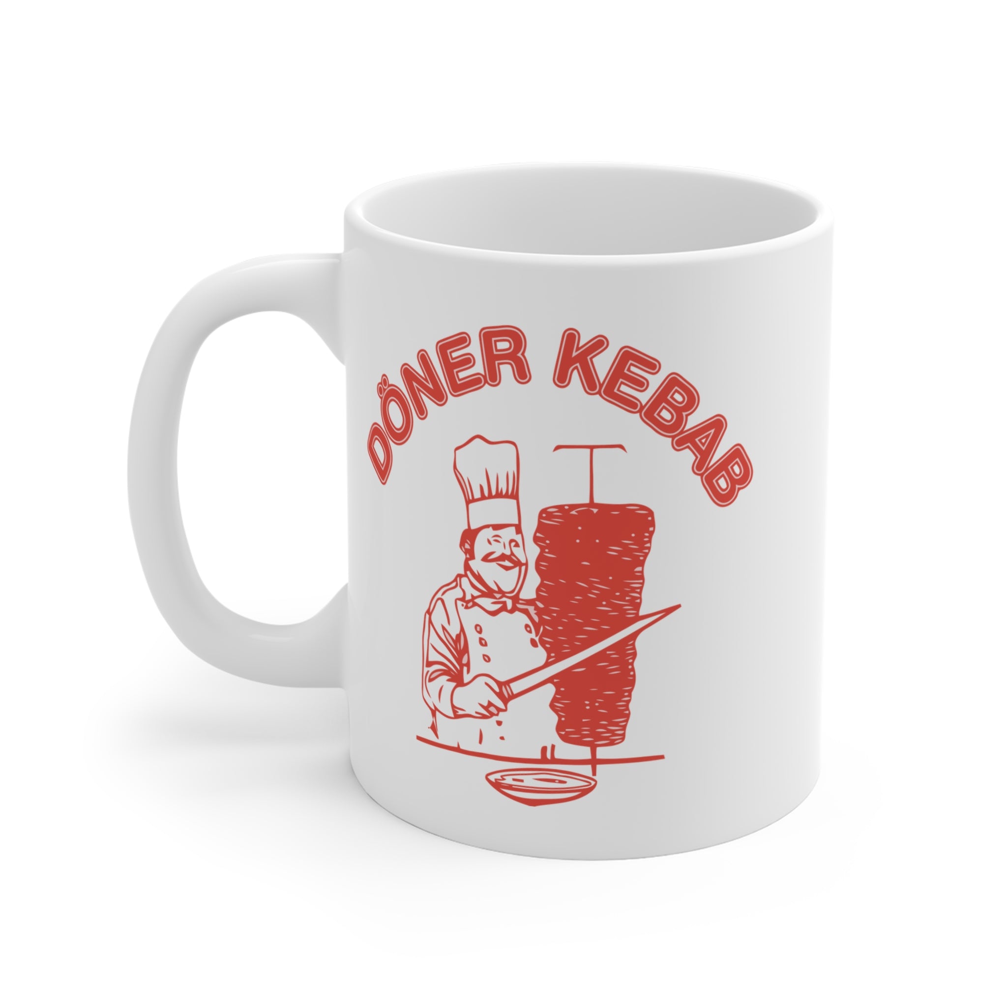 Doner Kebab Mug – Retro Chef Shawarma 11oz Coffee Cup
